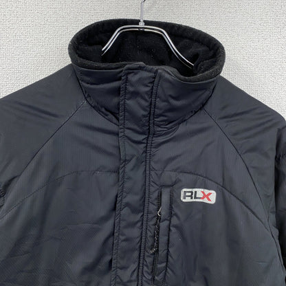 90s～　POLO SPORT RLX 　ポロスポーツレックス　フルジップジャケット　中綿入り　黒　ブラック　Mサイズ