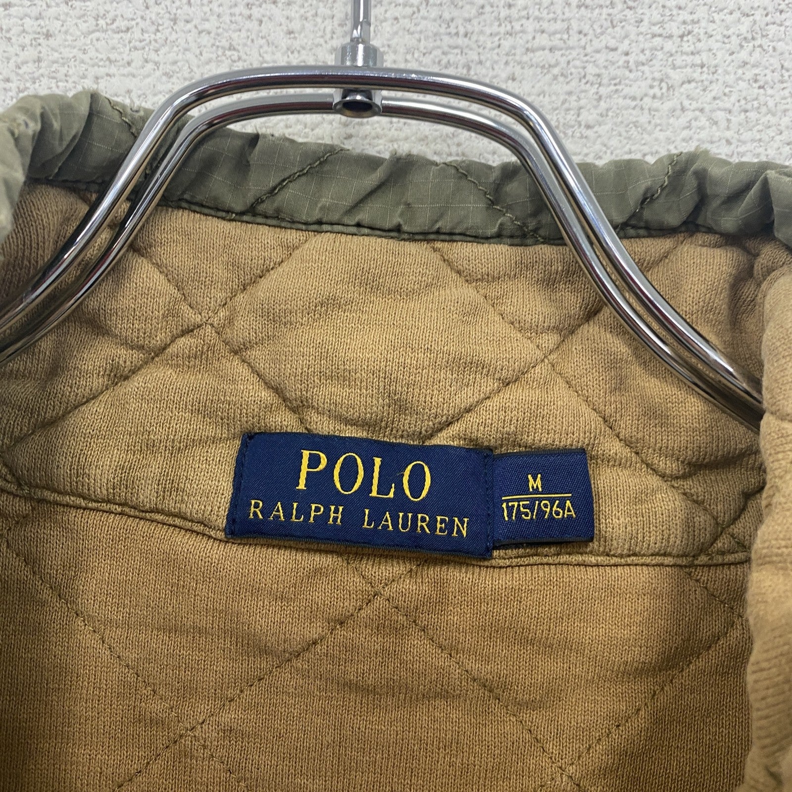 POLO RALPH LAUREN　ポロラルフローレン　ハーフジップスウェットプルオーバー　ロケットTALONジップ　カーキ　Mサイズ