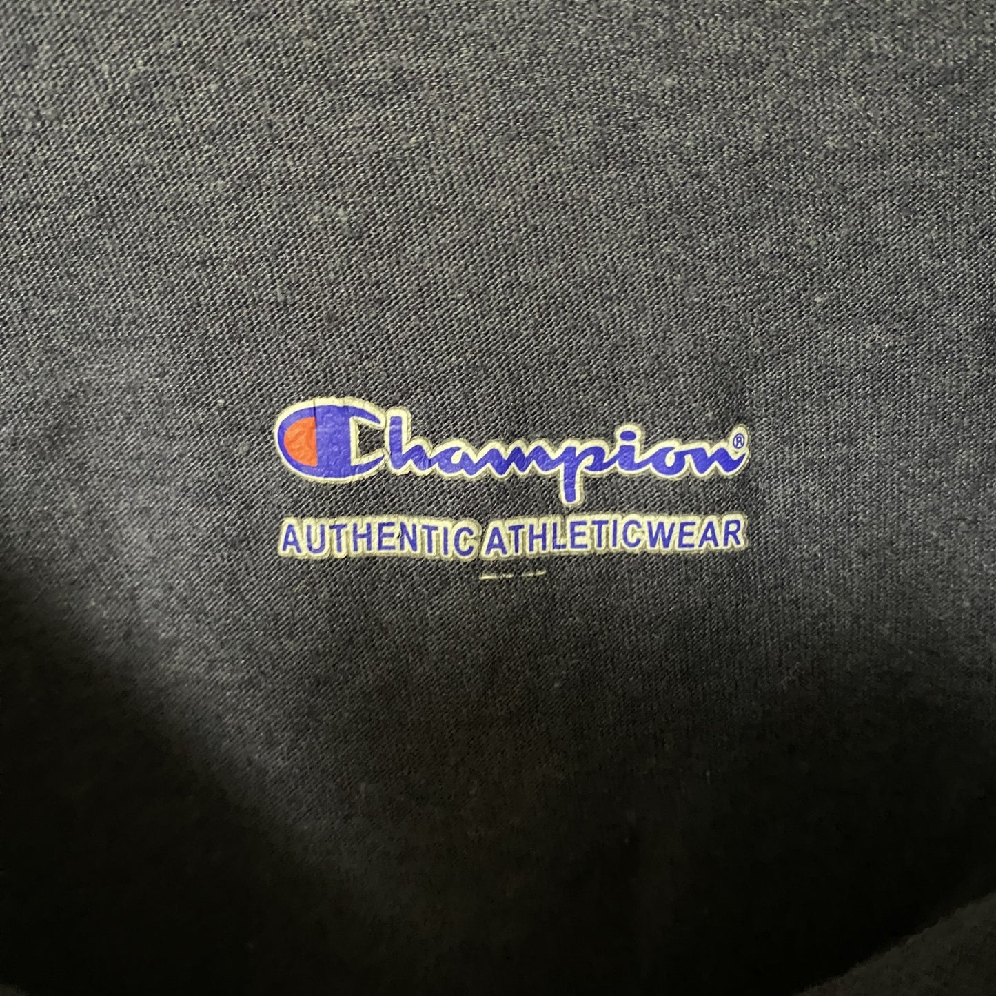 古着 used　Champion　チャンピオン　半袖クルーネックビッグデザインプリントTシャツ　黒　シアトル　クラーケン　Mサイズ