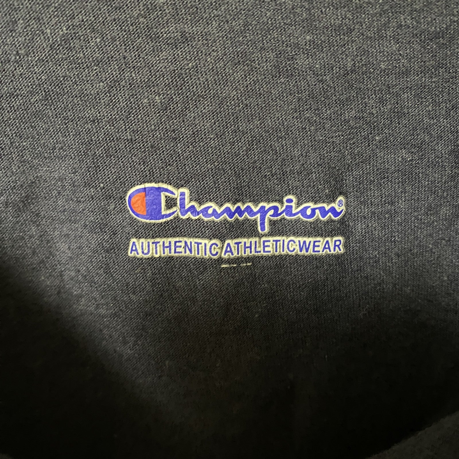 古着 used　Champion　チャンピオン　半袖クルーネックビッグデザインプリントTシャツ　黒　シアトル　クラーケン　Mサイズ