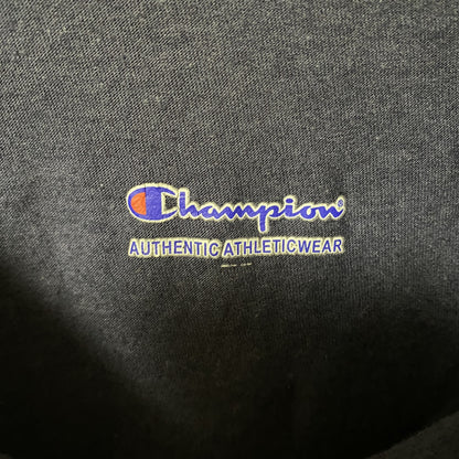 古着 used　Champion　チャンピオン　半袖クルーネックビッグデザインプリントTシャツ　黒　シアトル　クラーケン　Mサイズ