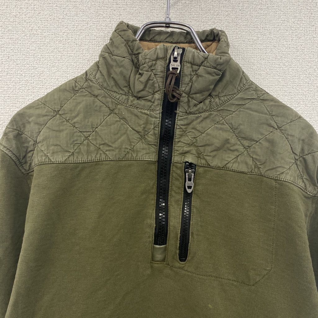POLO RALPH LAUREN　ポロラルフローレン　ハーフジップスウェットプルオーバー　ロケットTALONジップ　カーキ　Mサイズ