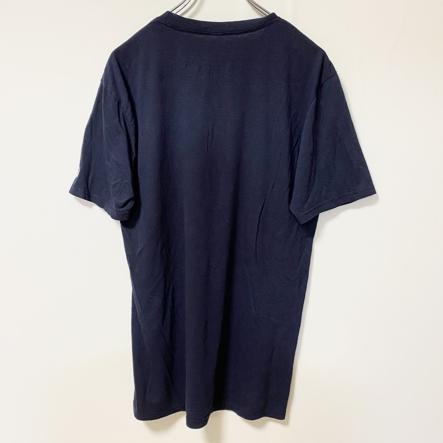 古着 used　Champion　チャンピオン　半袖クルーネックビッグデザインプリントTシャツ　黒　シアトル　クラーケン　Mサイズ