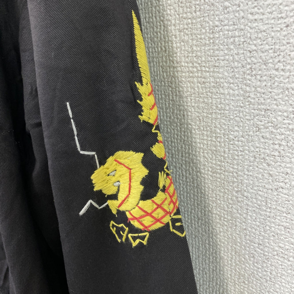ベトジャン　ベトナムジャケット　スーベニアジャケット　ブルゾン　レプリカ　リメイク　刺繍　黒　ブラック
