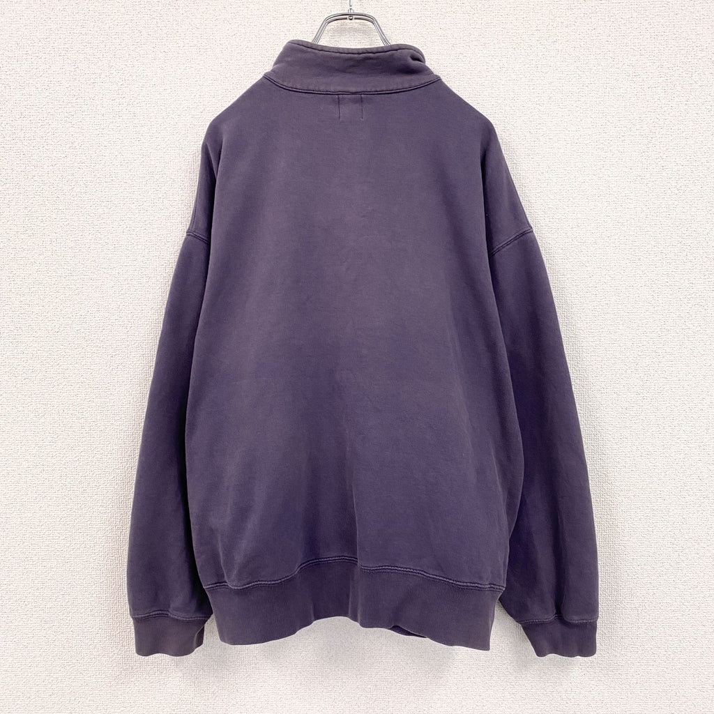 90s　OLD GAP　オールドギャップ　ハーフジッププルオーバースウェット/トレーナー　ナス紺　ネイビー　Lサイズ
