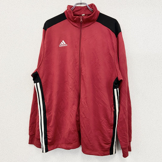 adidas　アディダス　トラックジャケット/ジャージ　スリーストライプス　赤　レッド　３XLサイズ