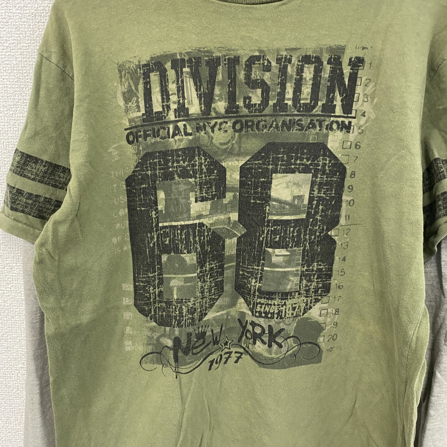 CS ACTIVE　長袖Tシャツ/ロンT　レイヤードデザイン　緑　グリーン　Lサイズ
