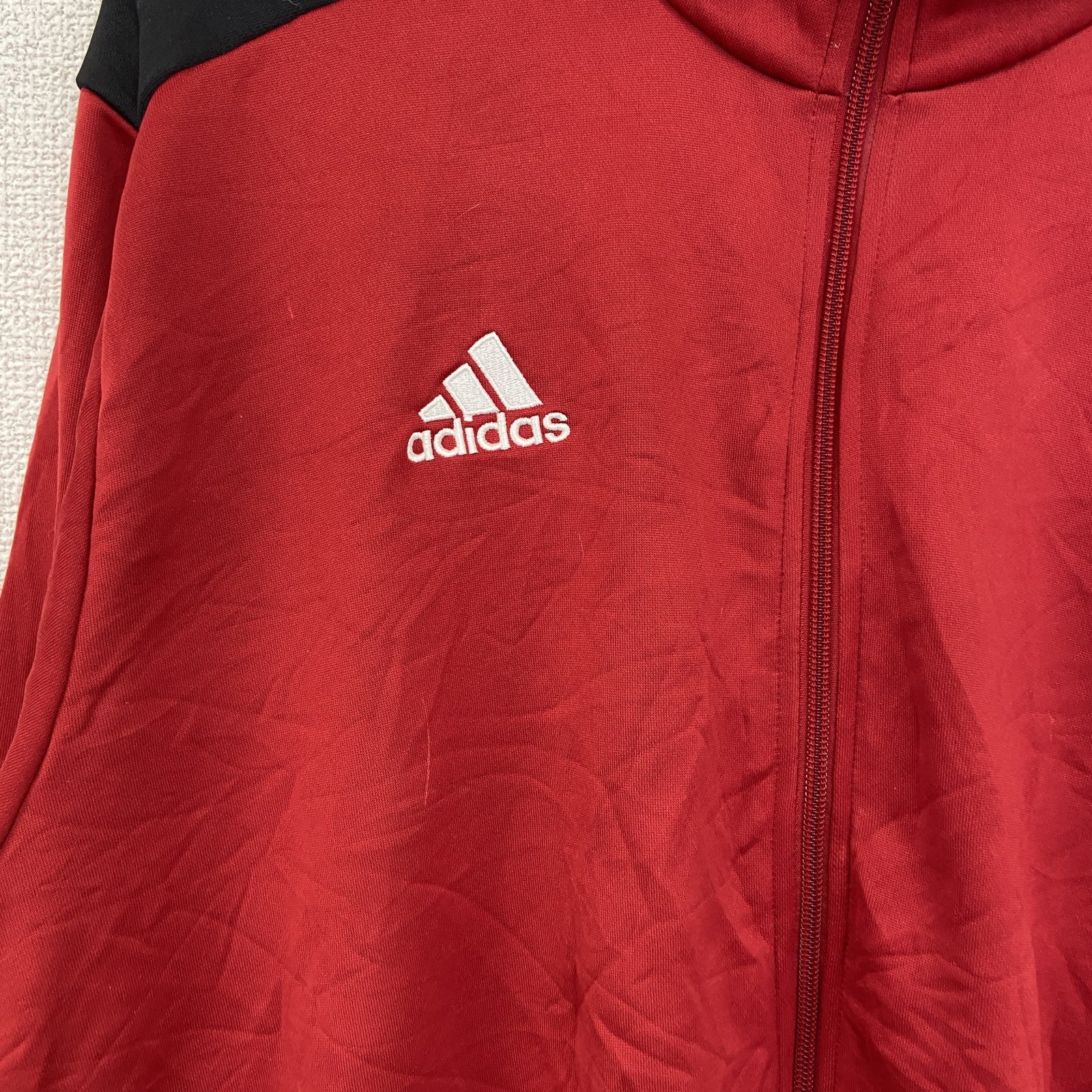 adidas　アディダス　トラックジャケット/ジャージ　スリーストライプス　赤　レッド　３XLサイズ