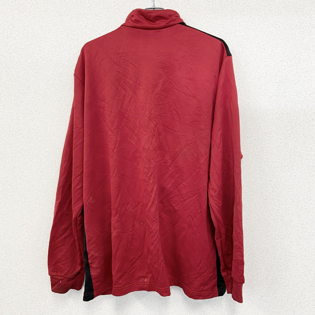 adidas　アディダス　トラックジャケット/ジャージ　スリーストライプス　赤　レッド　３XLサイズ