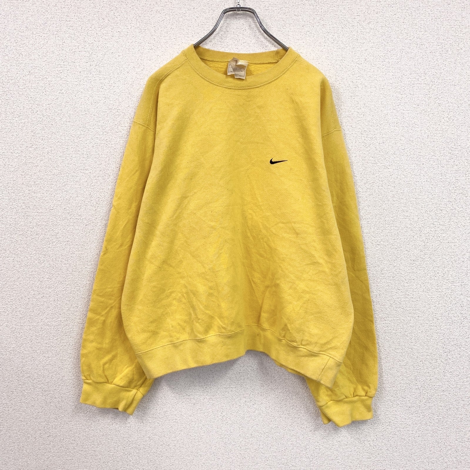 90s　NIKE　ナイキ　スウェット/トレーナー　ヴィンテージ　黄色　イエロー　Mサイズ