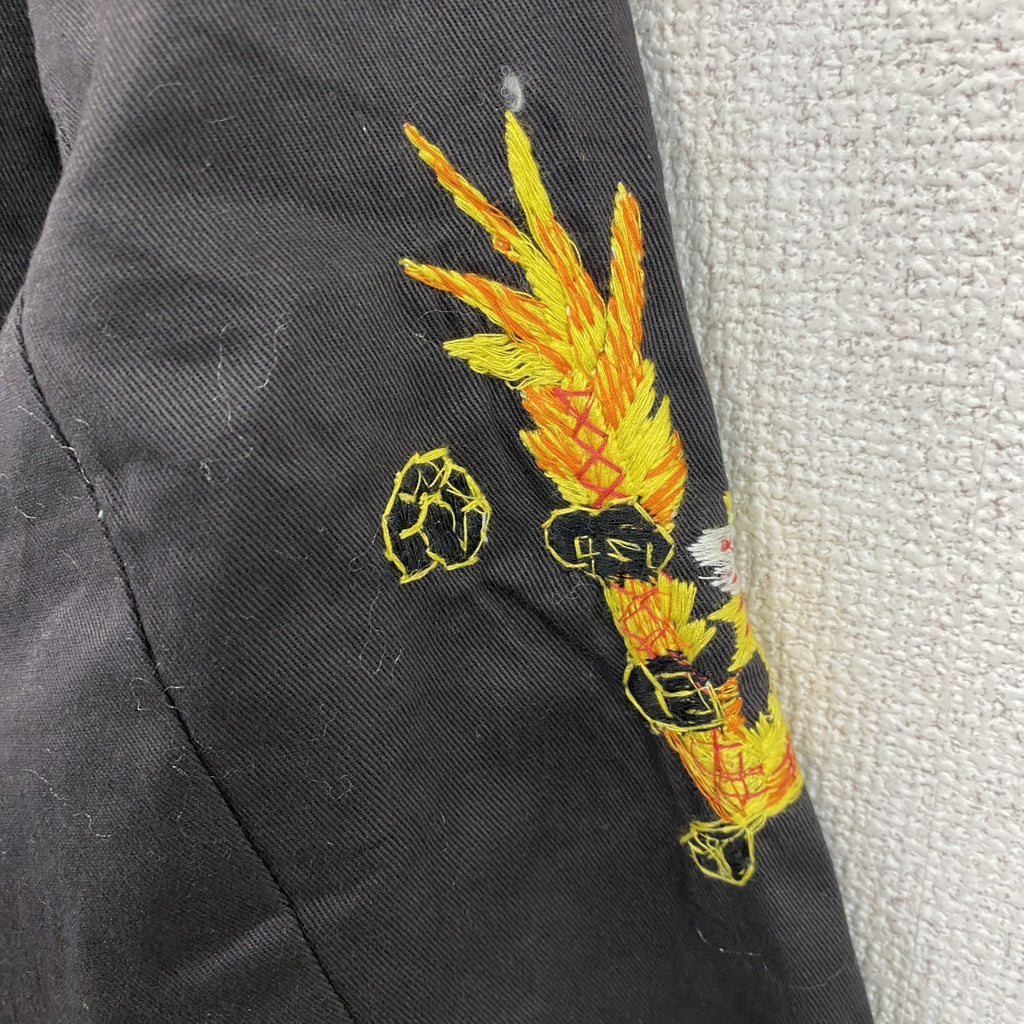 ベトジャン　ベトナムジャケット　スーベニアジャケット　ブルゾン　レプリカ　リメイク　刺繍　黒　ブラック