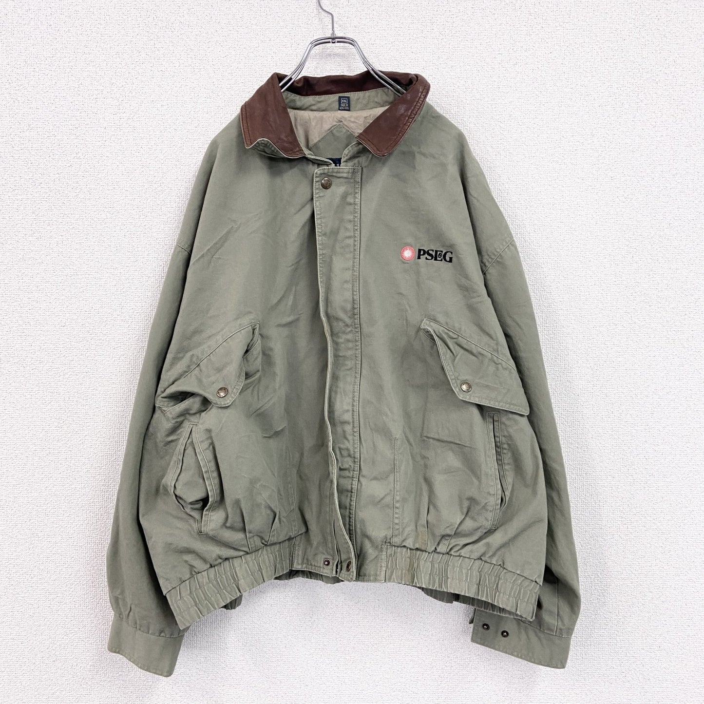 90s～　Dunbrooke Distinctive Images　ブルゾン/スイングトップ　カーキ　2XLサイズ