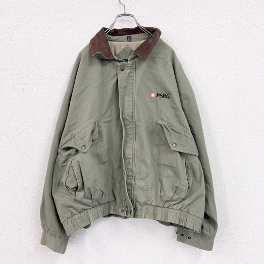 90s～　Dunbrooke Distinctive Images　ブルゾン/スイングトップ　カーキ　2XLサイズ