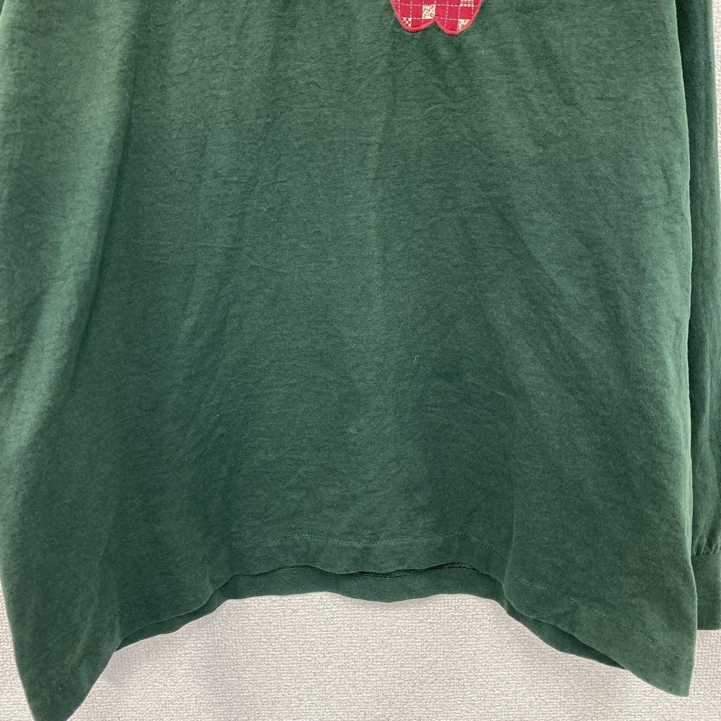 ～90s　BEST FRUIT OF THE LOOM　長袖Tシャツ/ロンT　シングルステッチ　緑　グリーン　XLサイズ