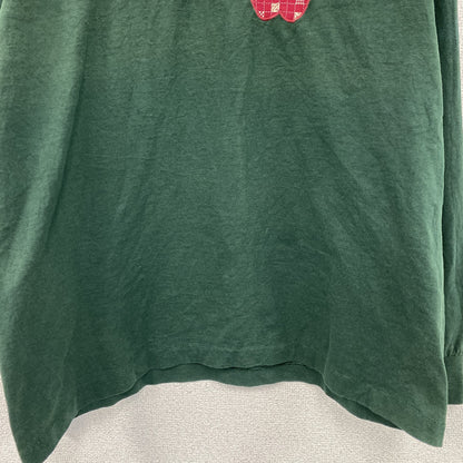 ～90s　BEST FRUIT OF THE LOOM　長袖Tシャツ/ロンT　シングルステッチ　緑　グリーン　XLサイズ