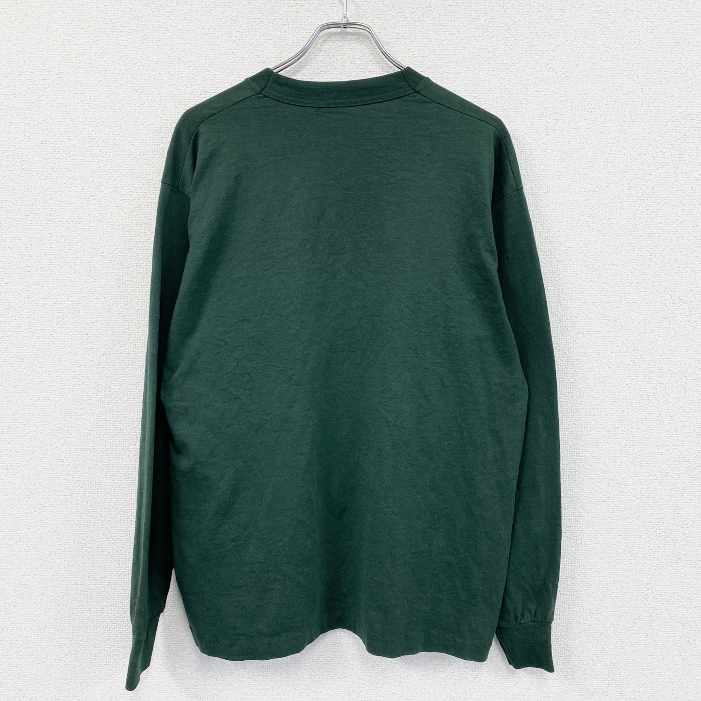 ～90s　BEST FRUIT OF THE LOOM　長袖Tシャツ/ロンT　シングルステッチ　緑　グリーン　XLサイズ