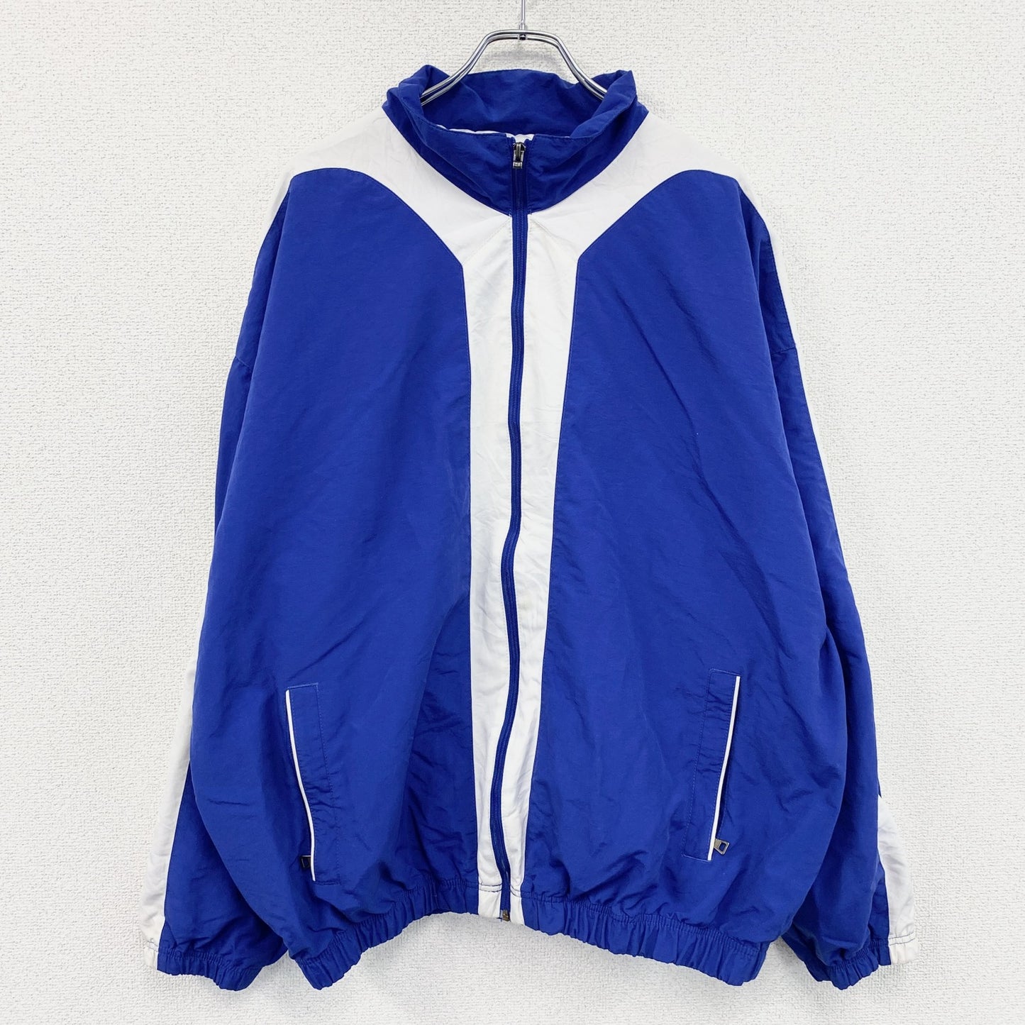 90s　RUSSELL　ラッセル　フルジップナイロンジャケット　ヴィンテージ　青　ブルー　2XLサイズ