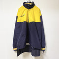 古着 used　GAME SPORTWEAR　長袖ハーフジップナイロンジャケット　プルオーバー　　黄　ネイビー　Mサイズ