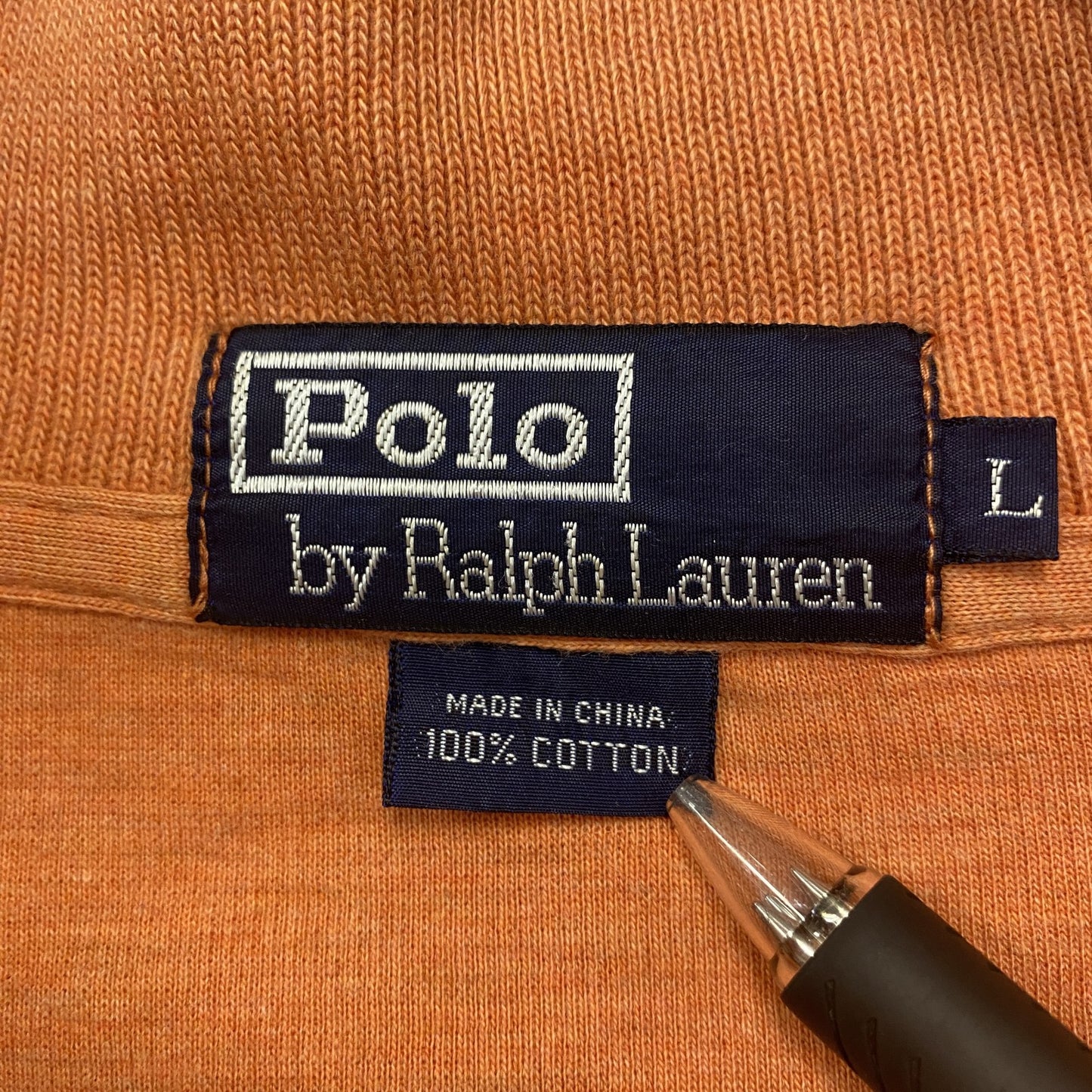Polo by Ralph Lauren　ポロバイラルフローレン　ハーフジップスウェット　オレンジ　Lサイズ
