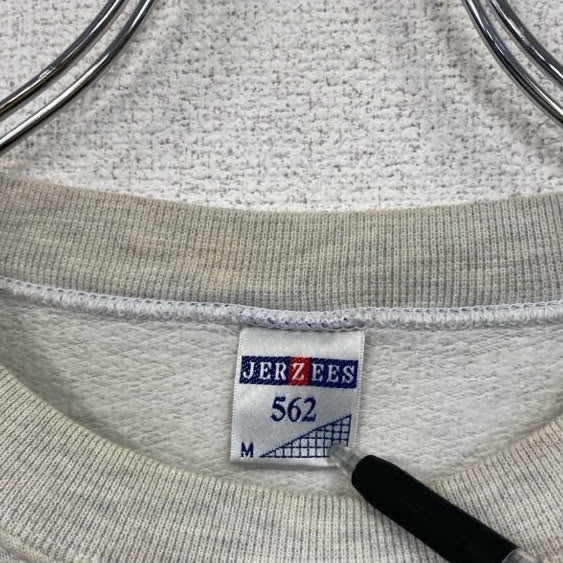 80s　JERZEES　adidas　アディダス　他社ボディ　スウェット/トレーナー　ヴィンテージ　灰　グレー　Mサイズ