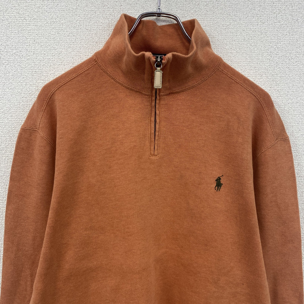 Polo by Ralph Lauren　ポロバイラルフローレン　ハーフジップスウェット　オレンジ　Lサイズ