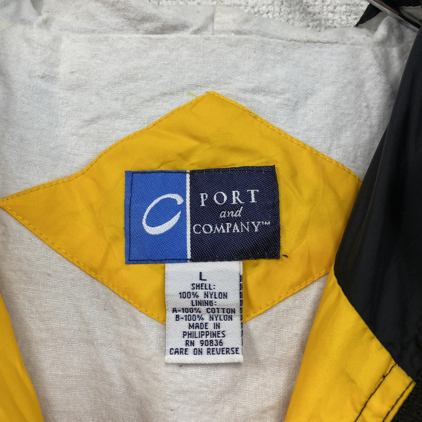 90s　PORT and COMPANY　ポートアンドカンパニー　アノラックパーカー　黄色　イエロー　Lサイズ