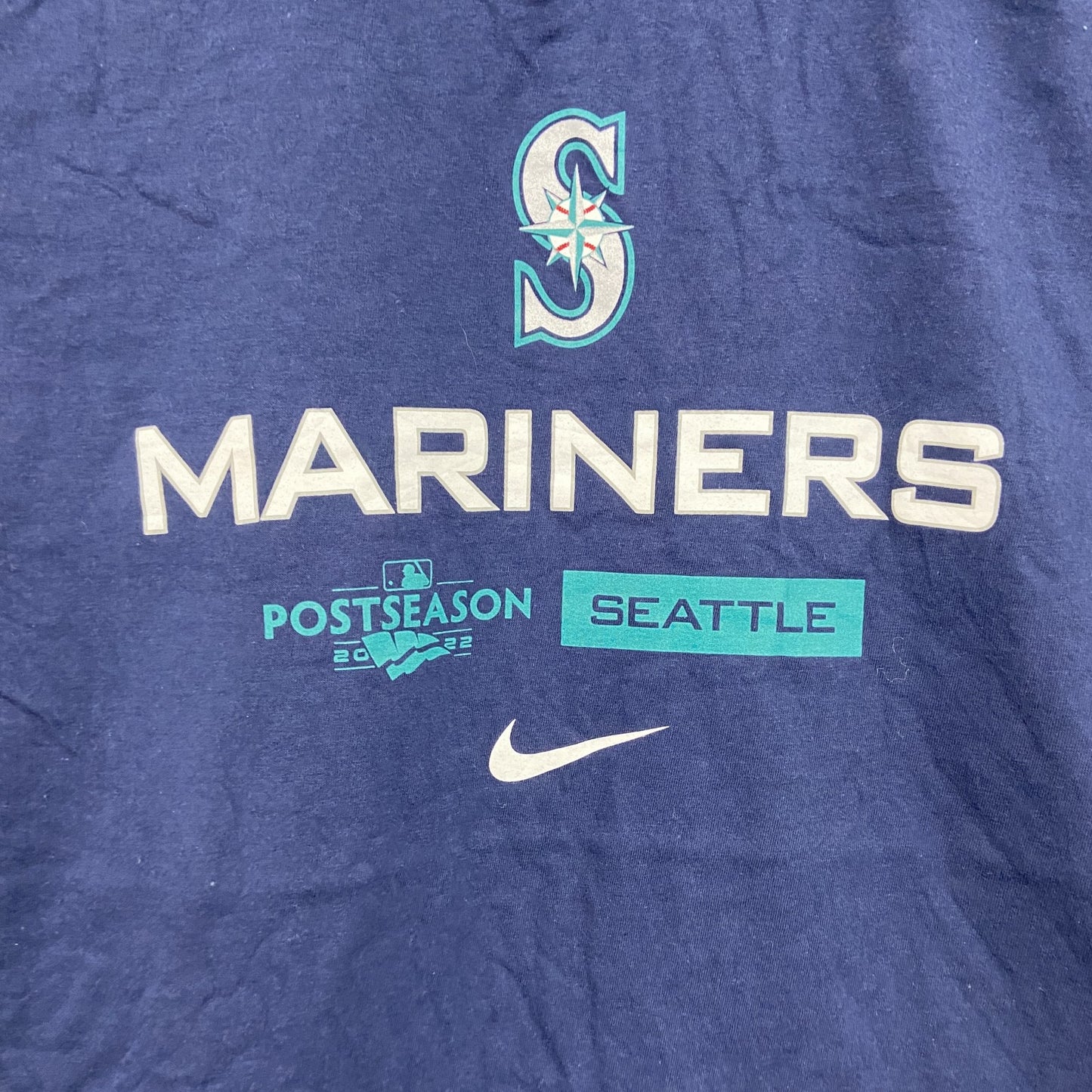 NIKE　ナイキ　シアトルマリナーズ　半袖プリントTシャツ　紺　ネイビー　Lサイズ