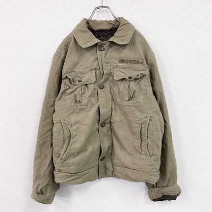 HOLLISTER　ホリスター　フィールドジャケット　ミリタリージャケット　裏ボア　ベージュ　Mサイズ　