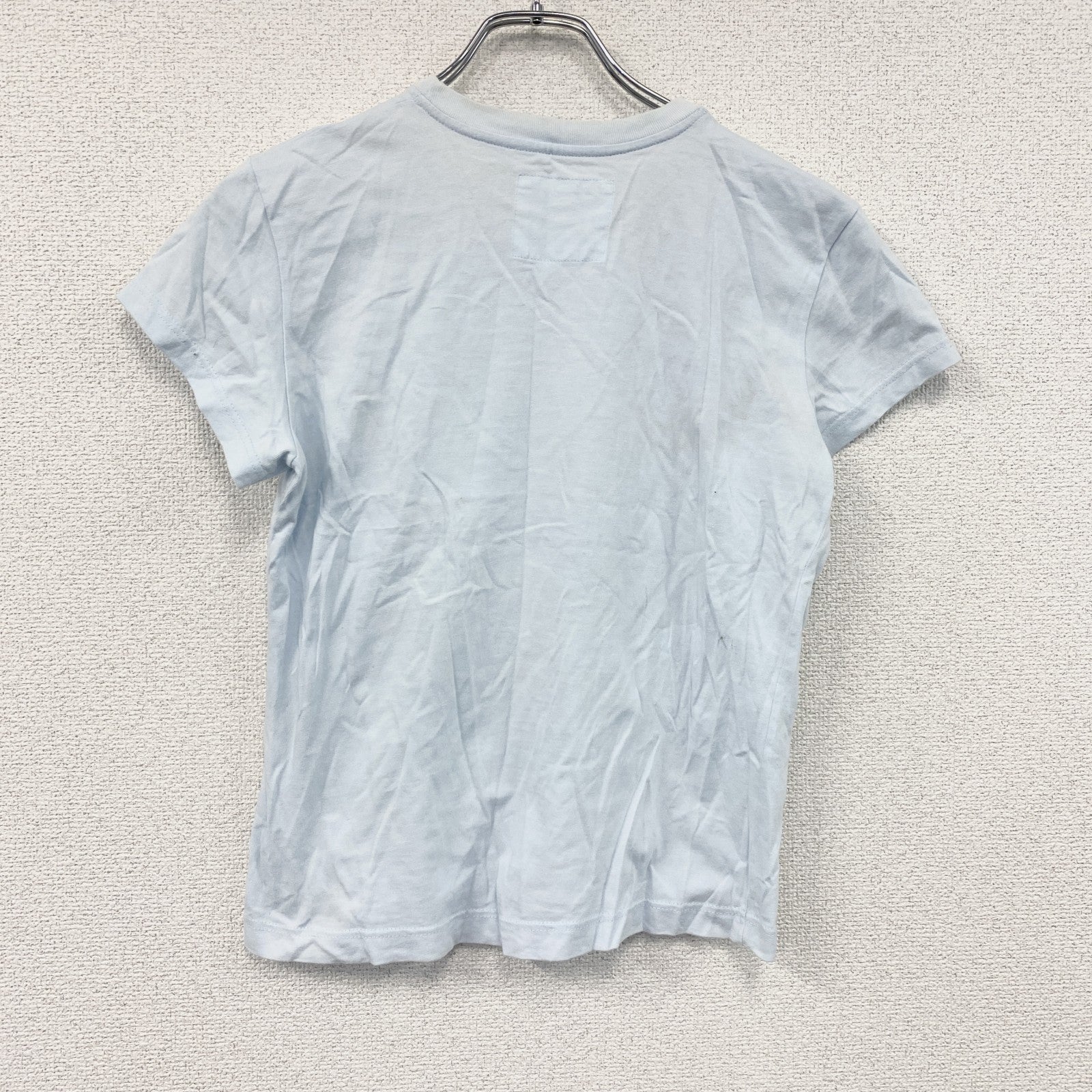 Agnes b.　アニエスベー　半袖プリントTシャツ　水色　ライトブルー　3サイズ