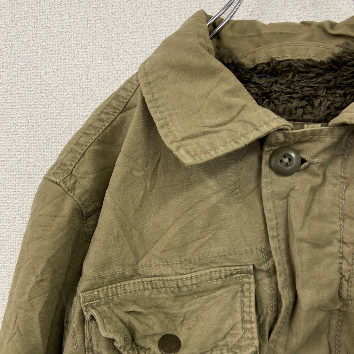HOLLISTER　ホリスター　フィールドジャケット　ミリタリージャケット　裏ボア　ベージュ　Mサイズ　