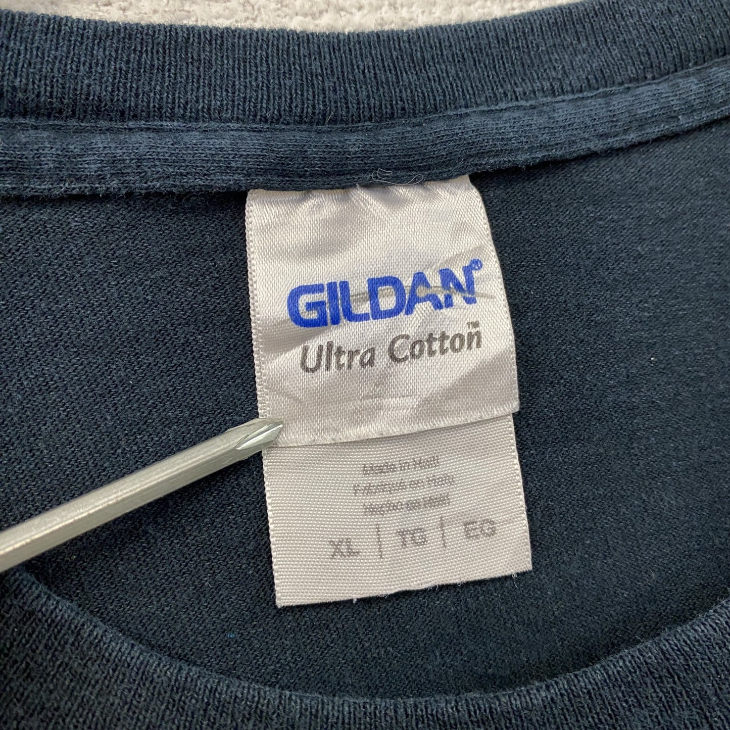 GILDAN　ギルダン　半袖プリントメッセージTシャツ　6連プリント　英字プリント　黒　ブラック　XLサイズ