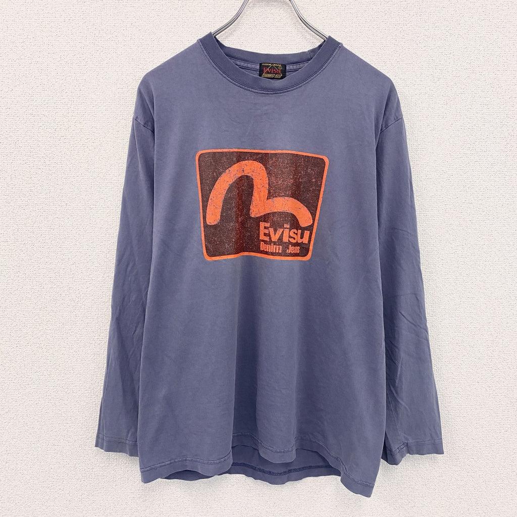 EVISU　エビス　エヴィス　長袖Tシャツ/ロンT　紫　パープル　Lサイズ