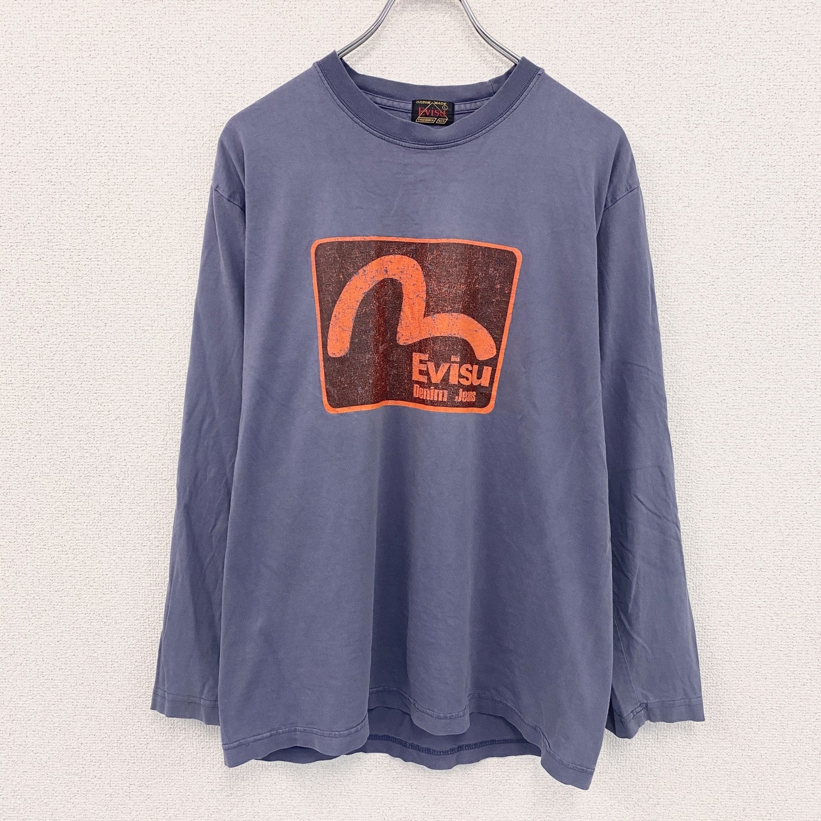 EVISU　エビス　エヴィス　長袖Tシャツ/ロンT　紫　パープル　Lサイズ