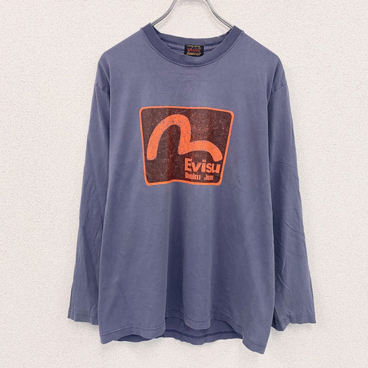 EVISU　エビス　エヴィス　長袖Tシャツ/ロンT　紫　パープル　Lサイズ