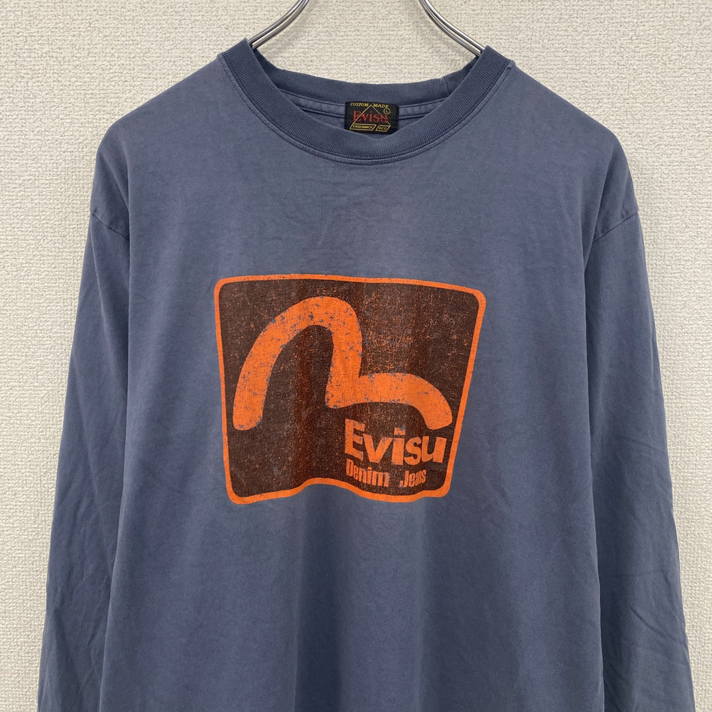 EVISU　エビス　エヴィス　長袖Tシャツ/ロンT　紫　パープル　Lサイズ