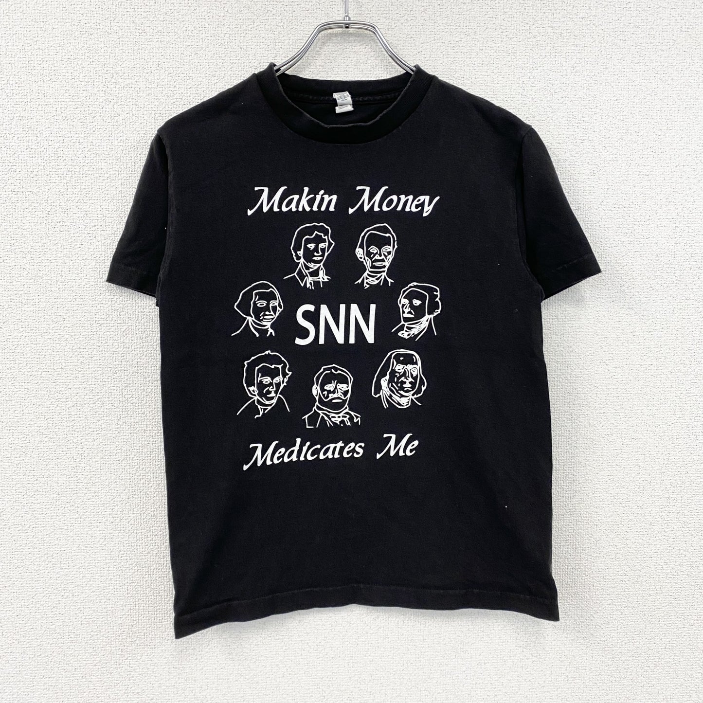 ALSTYLE　アルスタイル　半袖プリントTシャツ　人物T　歴代大統領　黒　ブラック　Sサイズ