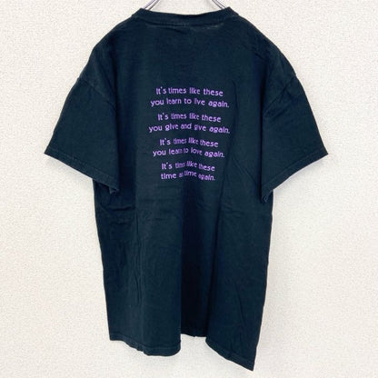 古着 used　GILDAN ギルダン　半袖プリントTシャツ　バタフライデザイン　Y2K　クルーネック　黒　ブラック　Mサイズ