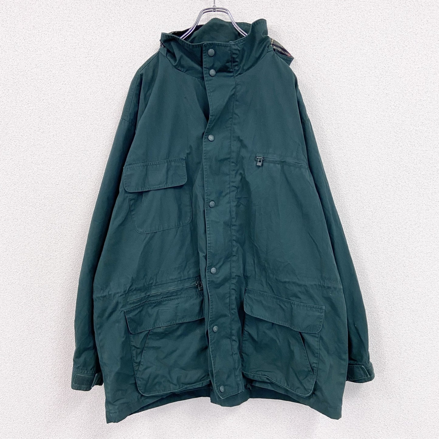 90s　Eddie Bauer　エディーバウアー　マウンテンパーカー　白タグ　緑　グリーン　2XLサイズ