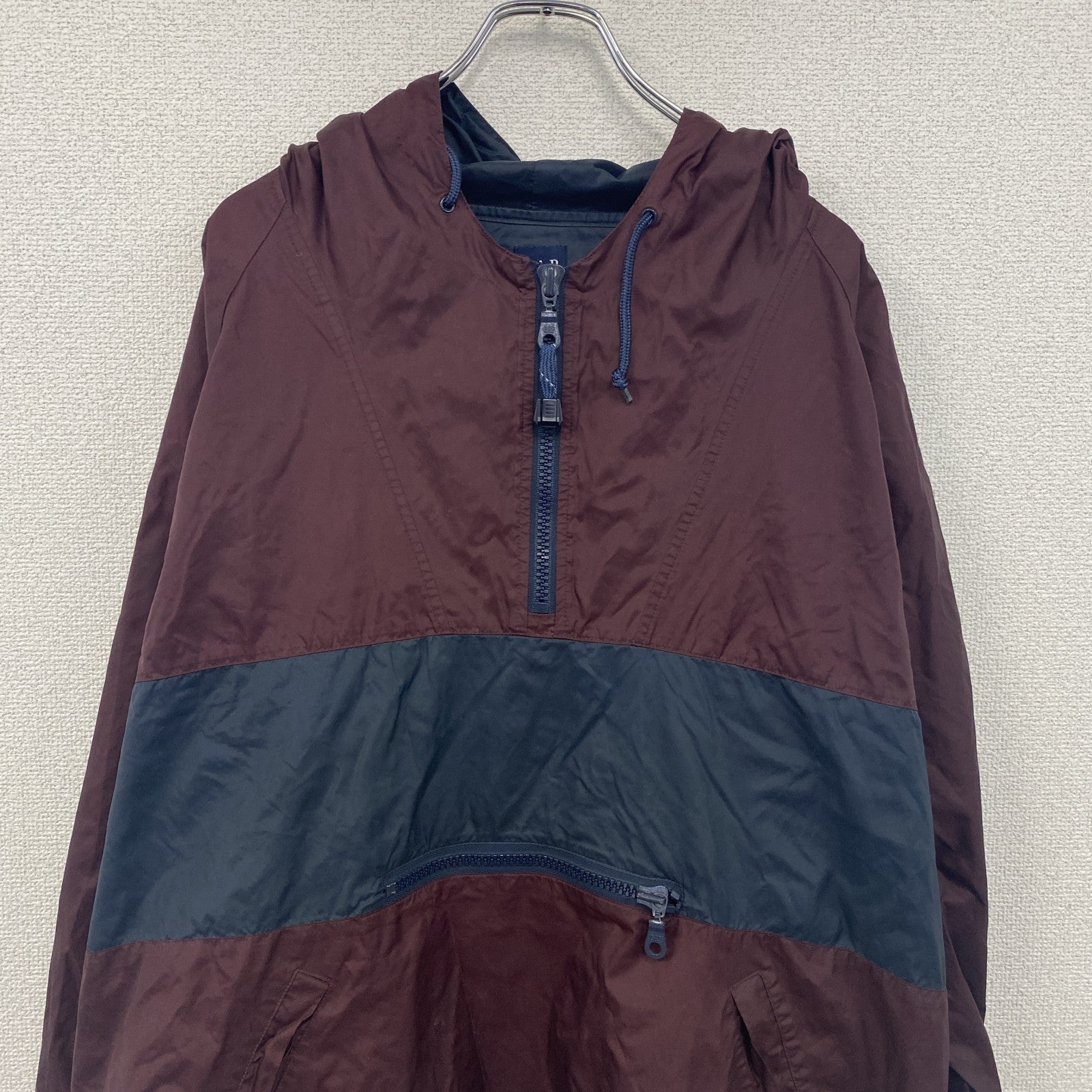 90s　OLD GAP　オールドギャップ　フルジップナイロンパーカー　アノラックパーカー　ヴィンテージ　XLサイズ