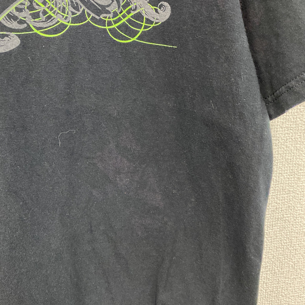 anvil　アンヴィル　Nutrition Depot　半袖プリントTシャツ　企業T　両面プリント　黒　ブラック　Lサイズ