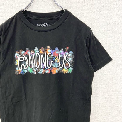古着 used　Among us アモングアス　半袖ゲームプリントTシャツ　レトロデザイン　クルーネック　黒　ブラック　Sサイズ