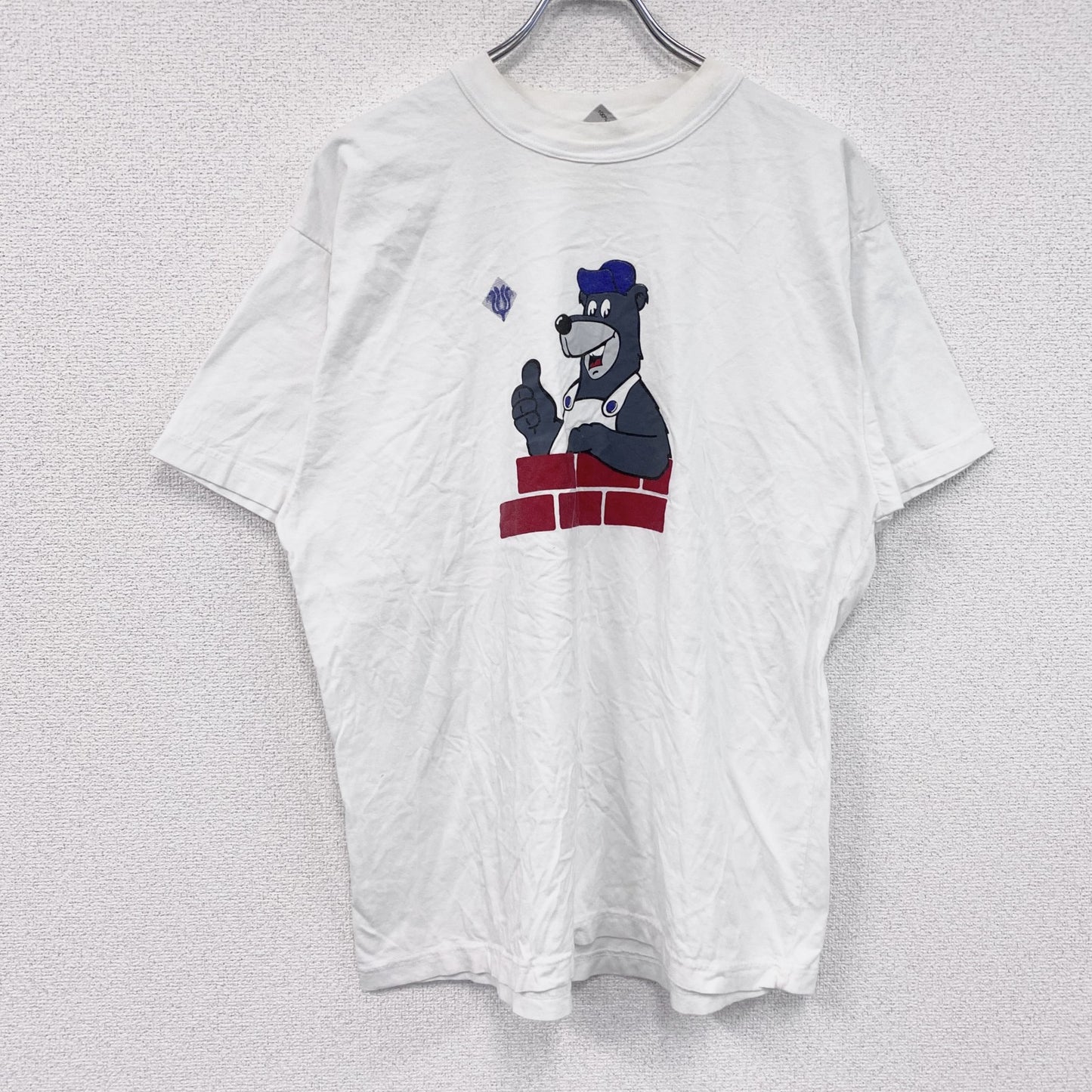 ～00s　YORK　半袖プリントTシャツ　ユーロヴィンテージ　白　ホワイト　2XLサイズ