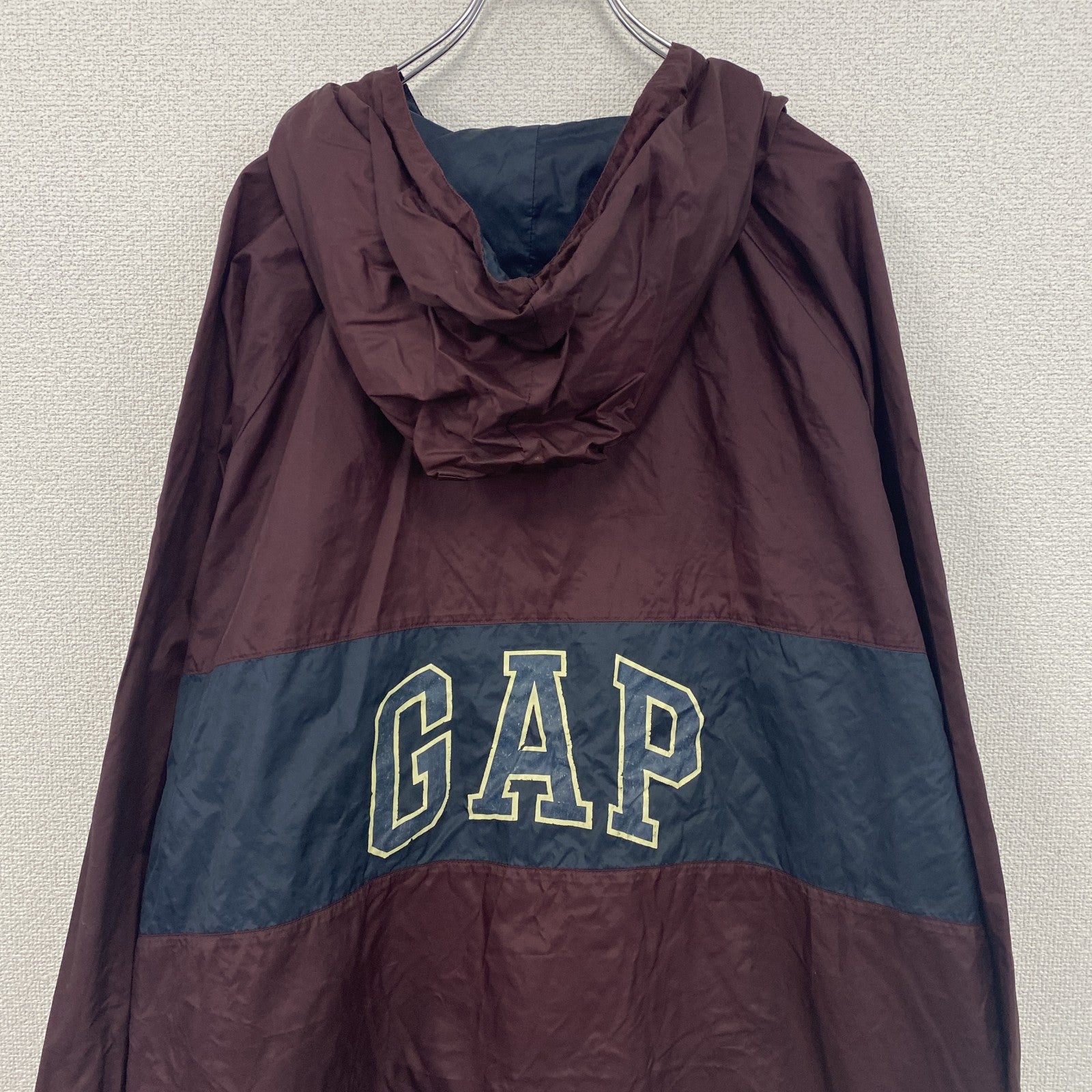 90s　OLD GAP　オールドギャップ　フルジップナイロンパーカー　アノラックパーカー　ヴィンテージ　XLサイズ