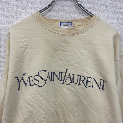 ～90s　Yves Saint Laurent　イヴサンローラン　スウェット/トレーナー　ヴィンテージ　黄色　イエロー　Mサイズ