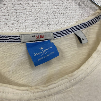 PepeJeans　ペペジーンズ　半袖プリントTシャツ　白　ホワイト　Lサイズ