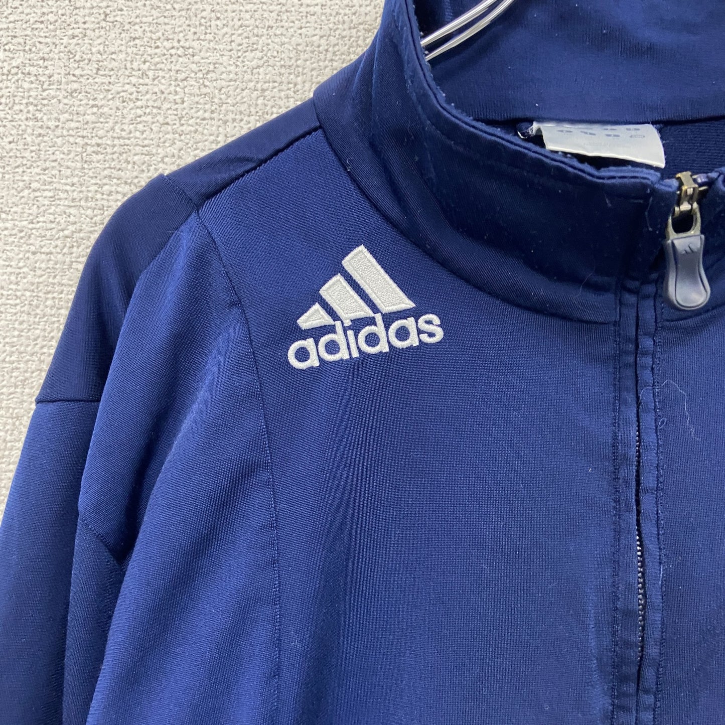 00s　adidas　アディダス　トラックジャケット/ジャージ　ヴィンテージ　スリーストライプス　紺　ネイビー