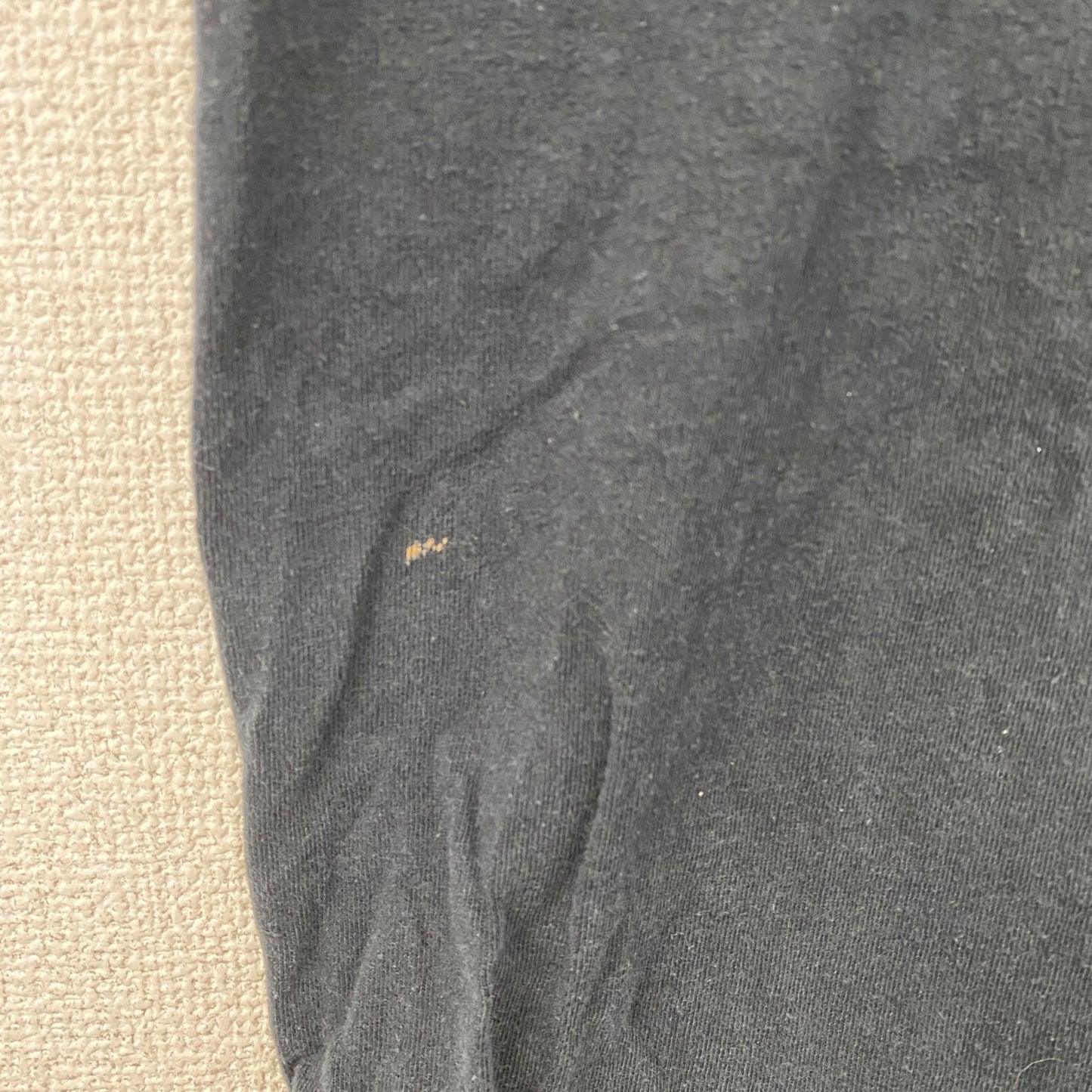 GILDAN　ギルダン　半袖プリントTシャツ　企業ロゴ　デカロゴ　英字プリント　両面プリント　クルーネック　黒　ブラック　Mサイズ