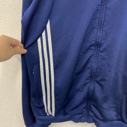 00s　adidas　アディダス　トラックジャケット/ジャージ　ヴィンテージ　スリーストライプス　紺　ネイビー