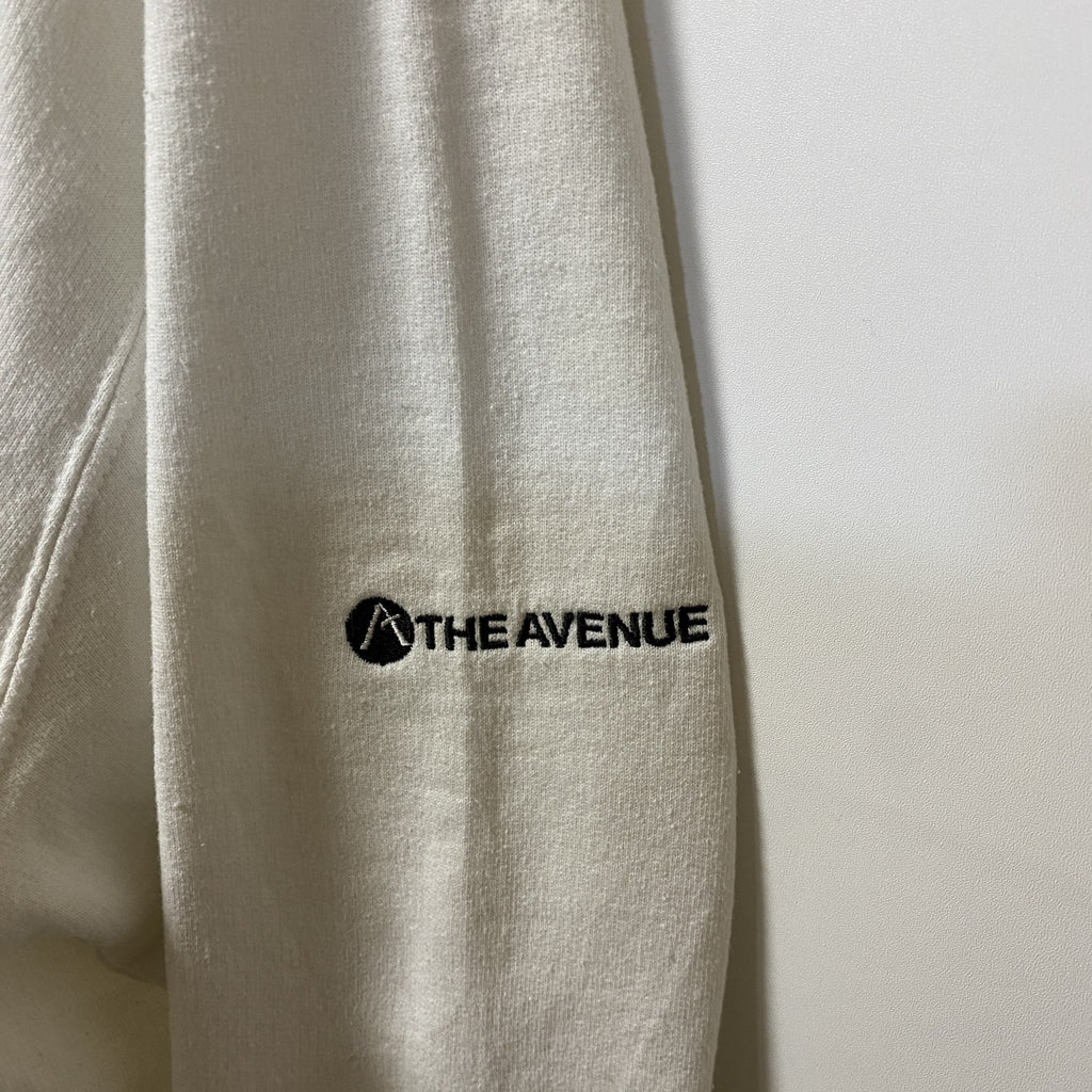 古着 used　Champion チャンピオン　長袖ワンポイント刺繍スウェット　トレーナー　I AM ONE　白　Lサイズ