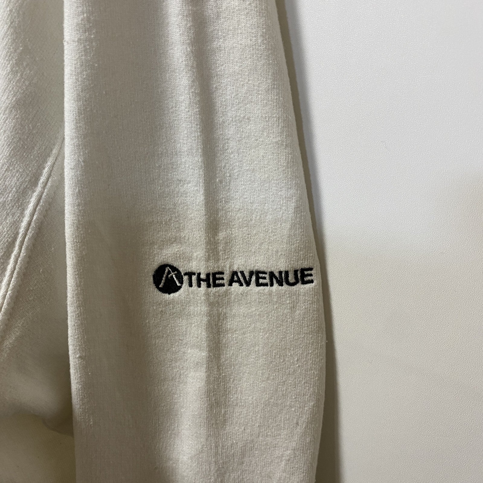 古着 used　Champion チャンピオン　長袖ワンポイント刺繍スウェット　トレーナー　I AM ONE　白　Lサイズ